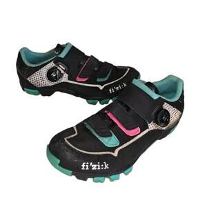 Fizik M6 BOA Womens MTB Cycling Shoes US Size 9 EU 40 Black Teal